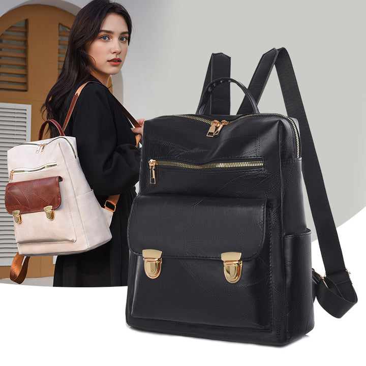 Stylish Leather Backpack Kalsten