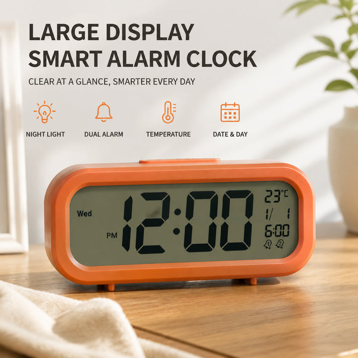 Digital alarm clock with temperature sensor and large LED display Kalsten