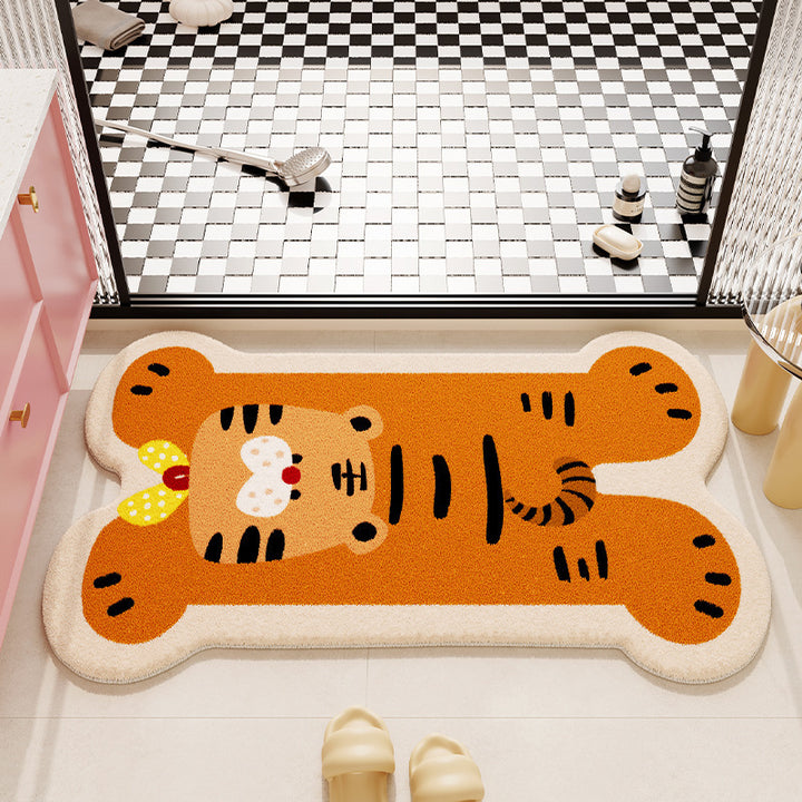 Plush Bear-Shaped Bath Mat