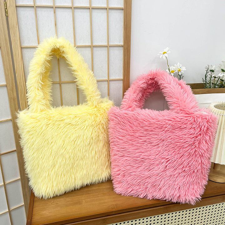 Cozy Faux Fur Tote Bag