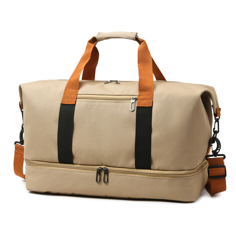 Sporty travel bag with sturdy carrying handles and adjustable shoulder strap Kalsten