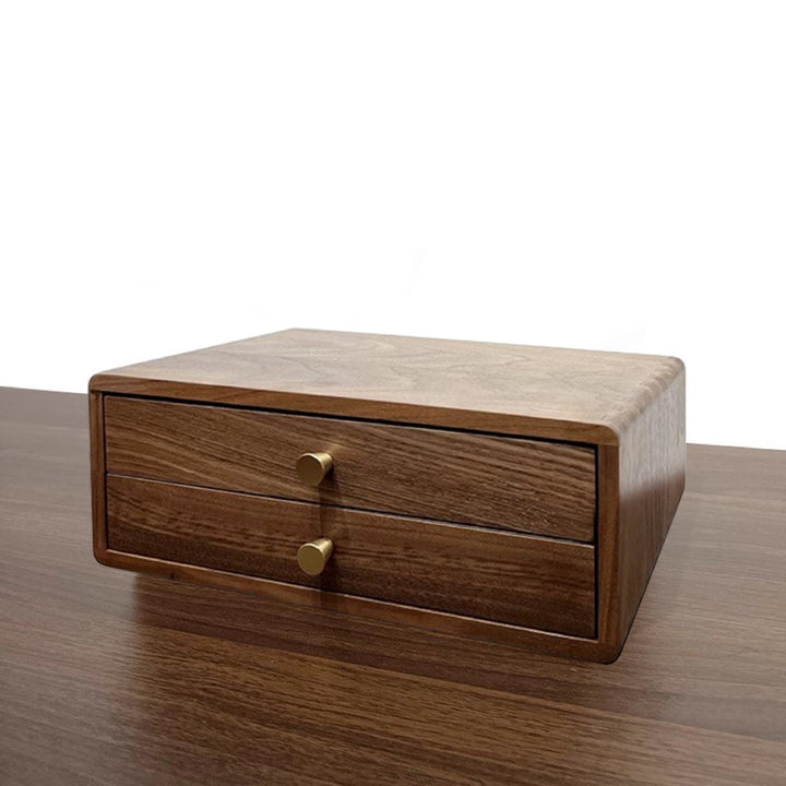 Wooden Jewelry Storage Box with Dual Drawers Kalsten