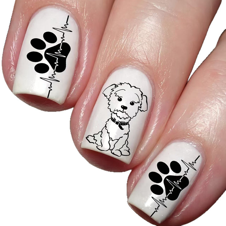 Acrylic nails with cute dog design Kalsten