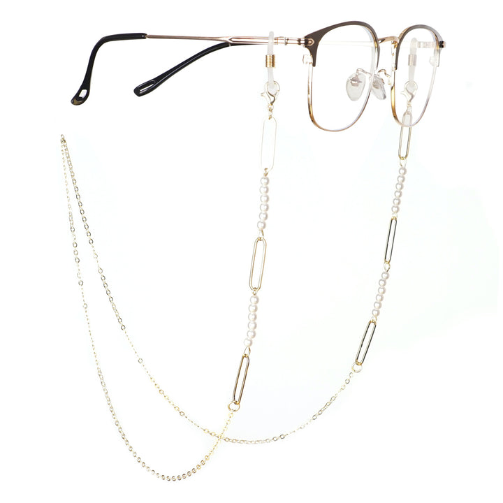 Elegant Pearl and Link Eyewear Chain Kalsten