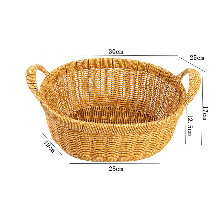 Handwoven Oval Storage Basket Kalsten