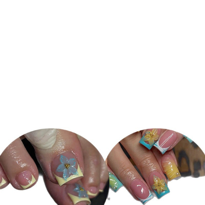 High-Quality Floral Design Press-On Nail Set Kalsten