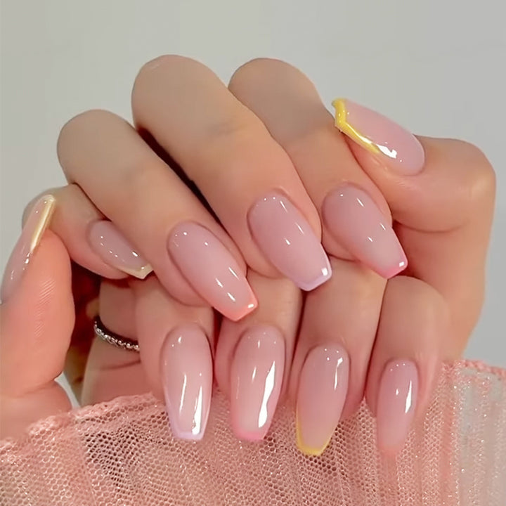 Glamorous Glittery Stiletto Press-On Nails Kalsten