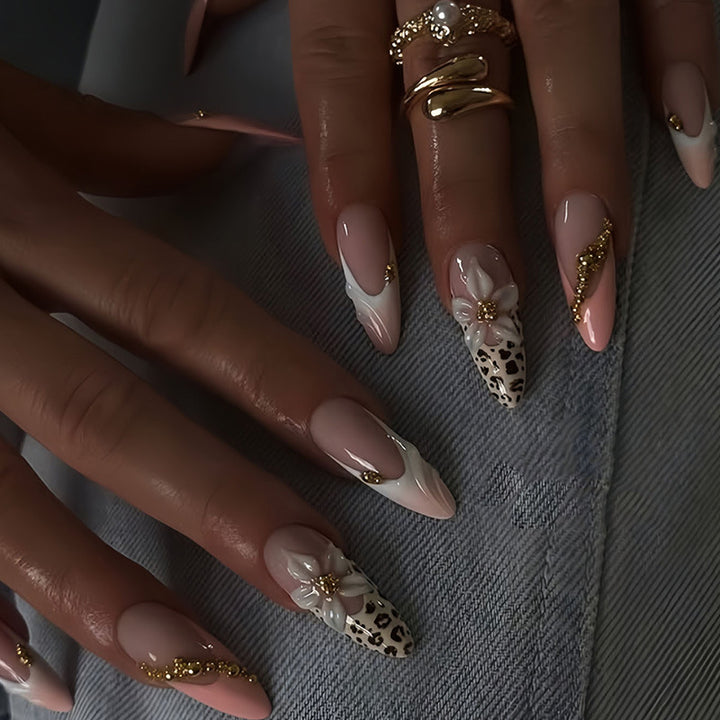 Exotic Floral and Animal Print Press-On Nail Extensions Kalsten