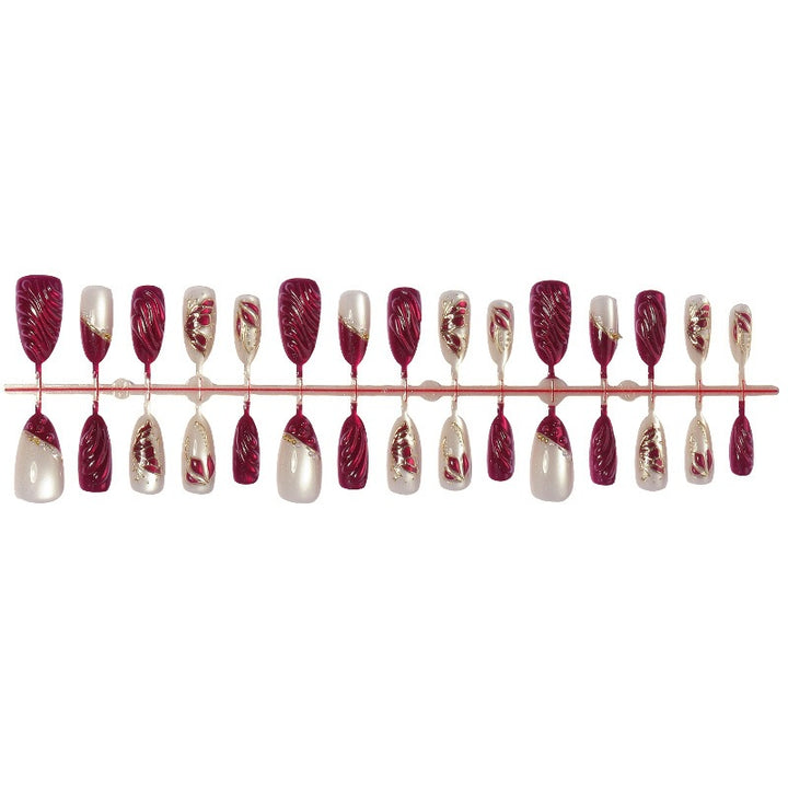 Acrylic nail set with glamorous 3D design and luxurious embellishments Kalsten