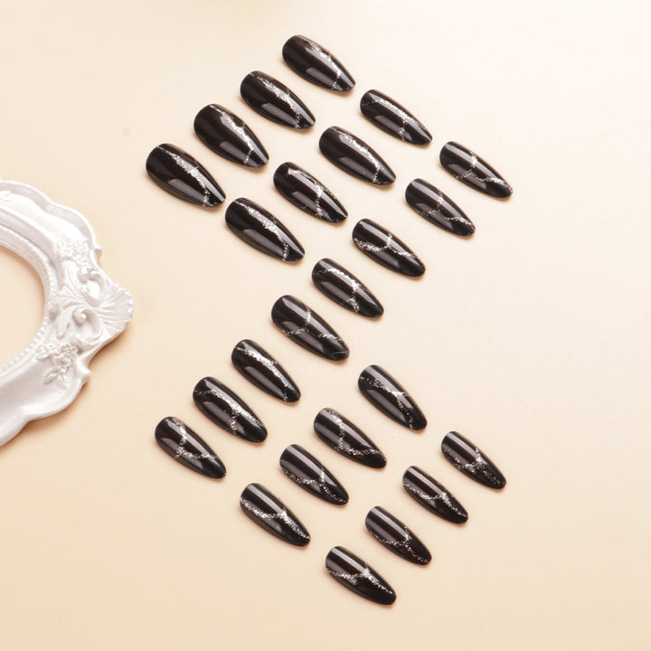 Artistic Pointed Press-On Nail Designs Kalsten