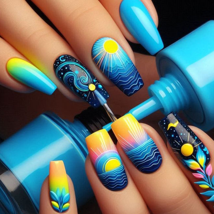 Cosmic Ocean Nail Art Design Kalsten