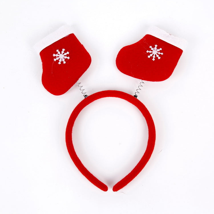 Festive Christmas headband with fun Santa figures