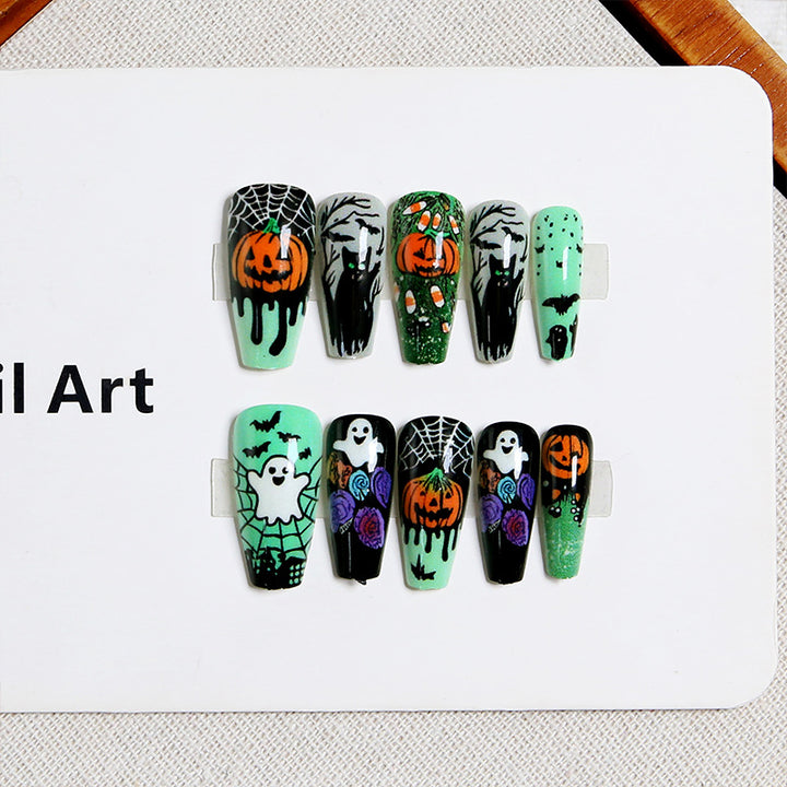 Artificial nail set with spooky Halloween designs Kalsten