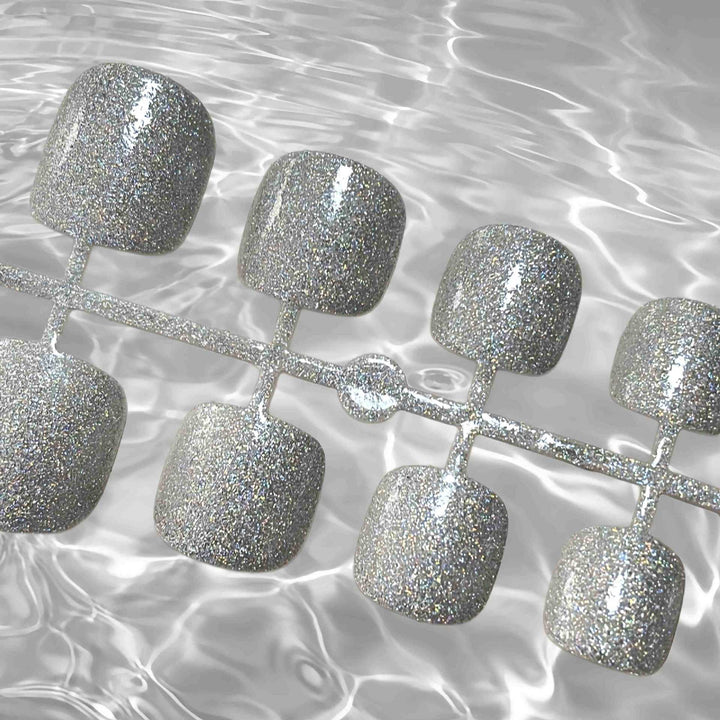 Glittery Press-On Toe Nails Kalsten
