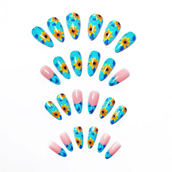 Artificial nails in creative mosaic design Kalsten