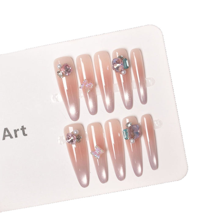 Premium Ombre Glitter Press-On Nail Set Kalsten