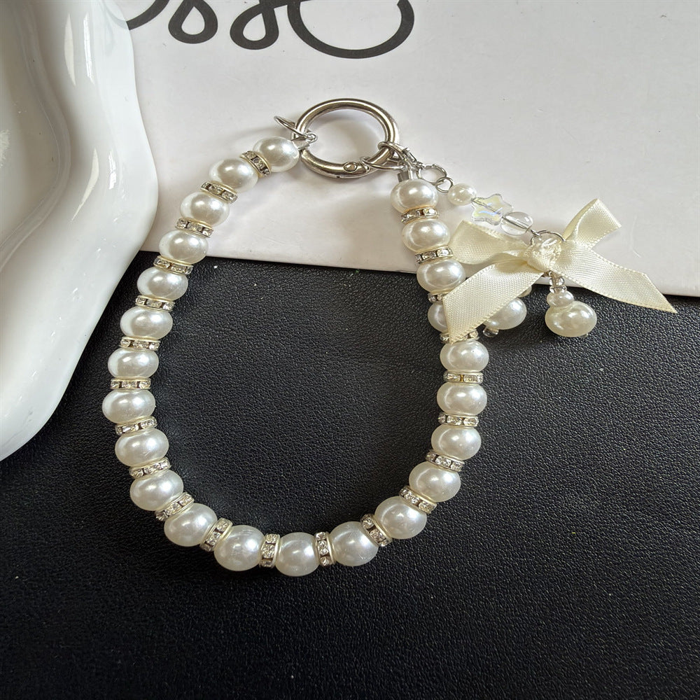 Elegant Pearled Charm Keychain Kalsten