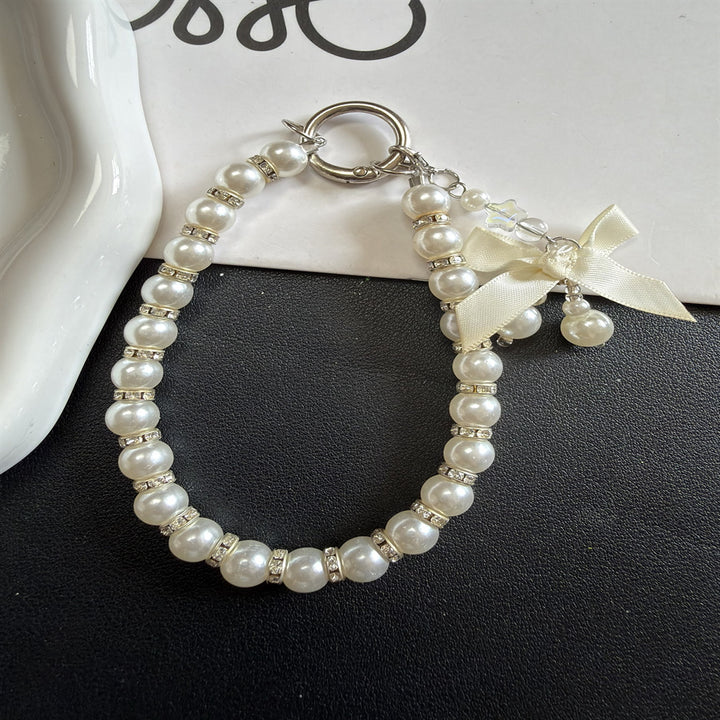 Elegant Pearled Charm Keychain Kalsten
