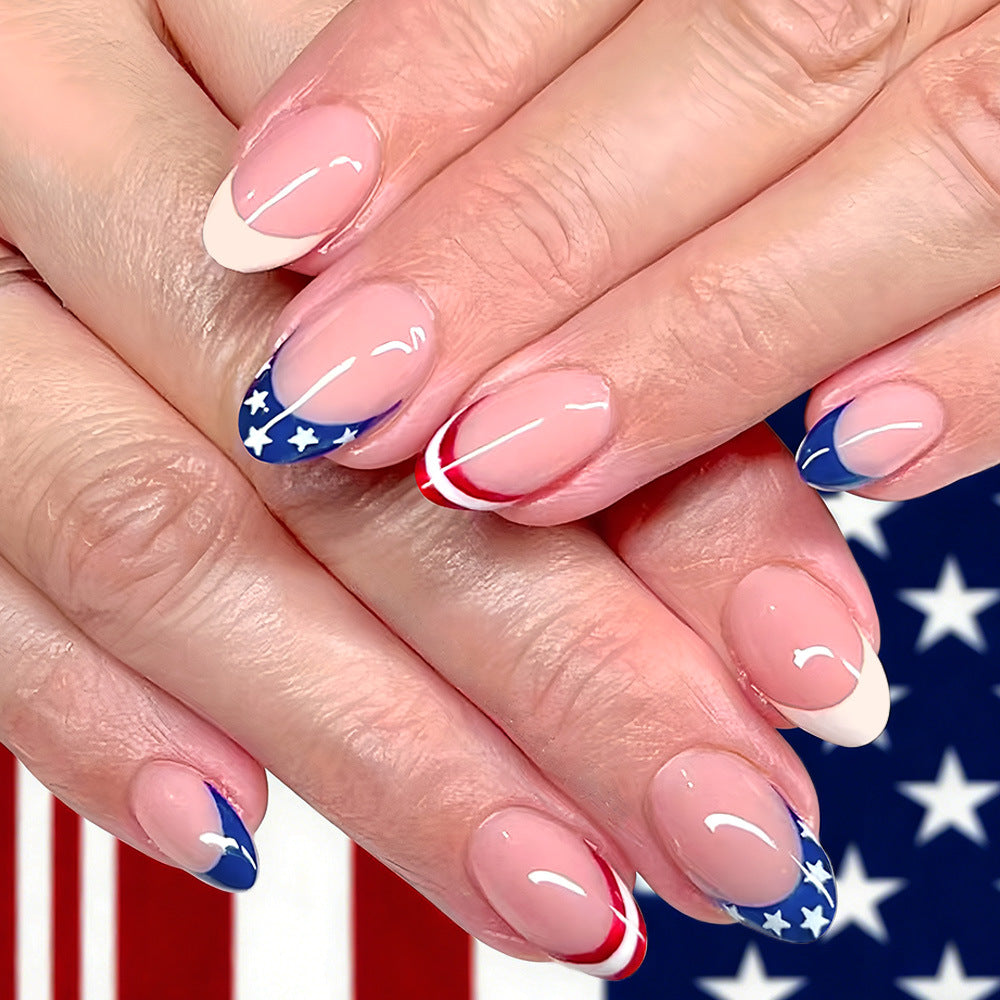 Patriotic Themed Gel Nail Art Kalsten 1787543075