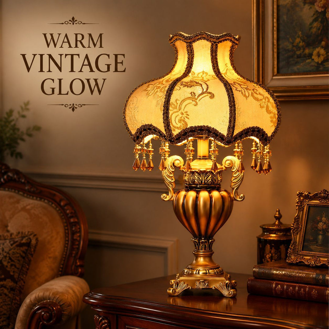 Vintage Floral Table Lamp