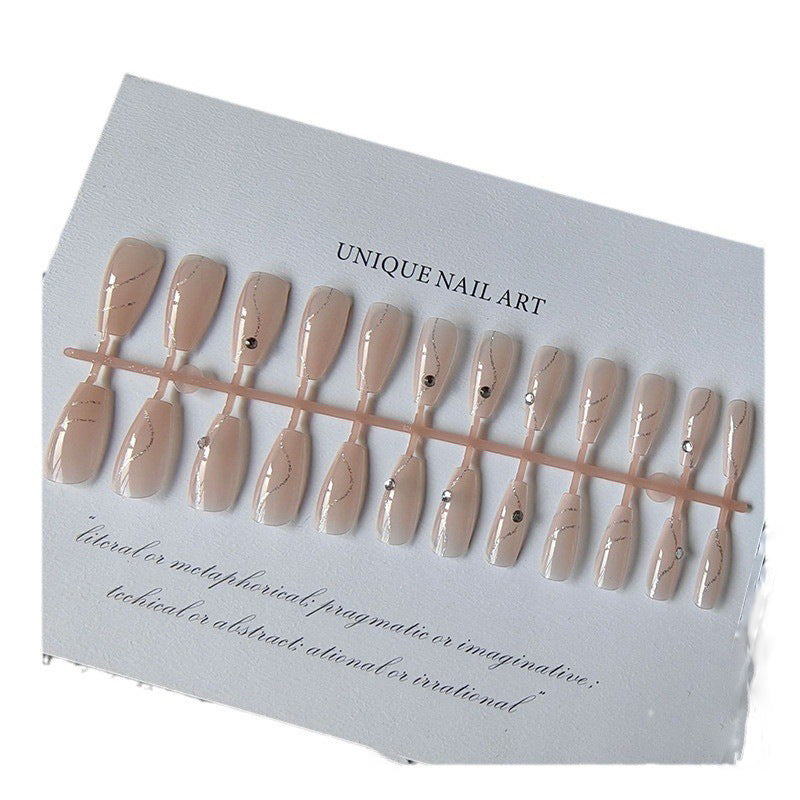 Glamorous artificial nails with decor Kalsten
