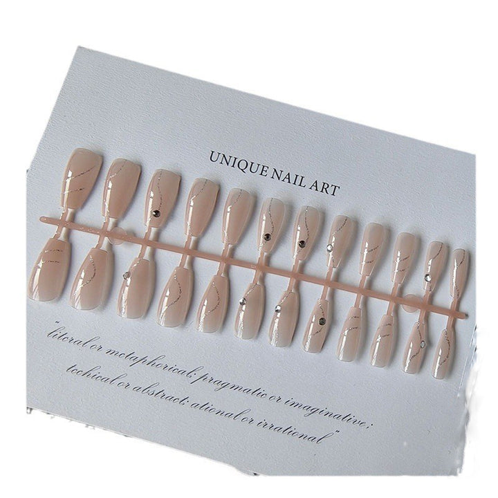 Glamorous artificial nails with decor Kalsten