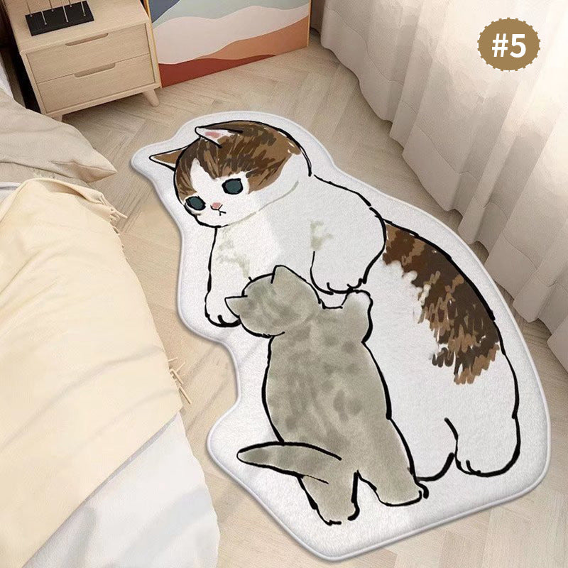 Cartoon Cat-Shaped Area Rug Kalsten