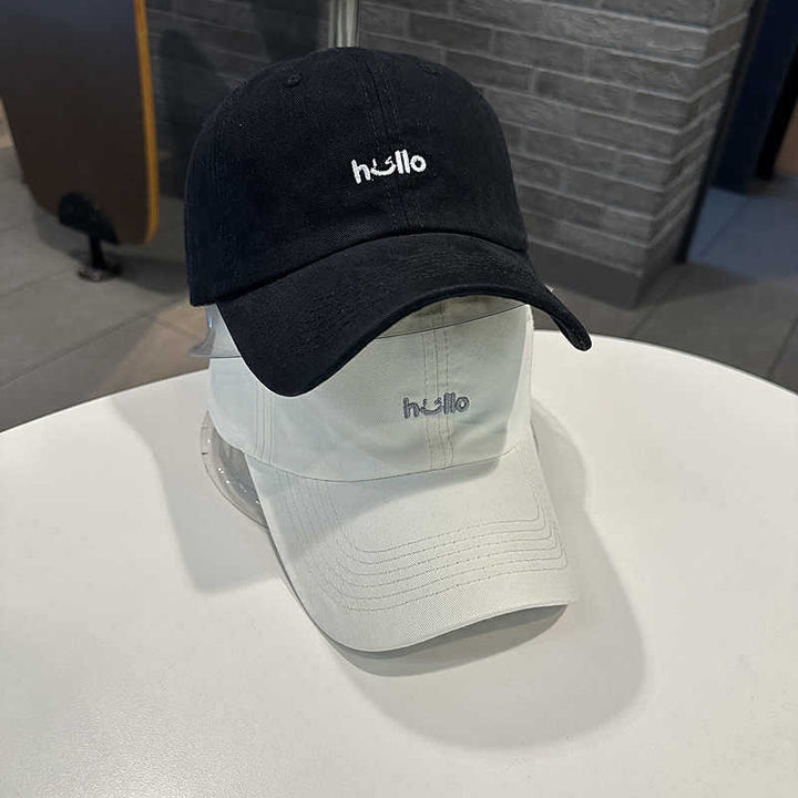 Unisex Casual Cotton Baseball Cap with Embroidered Message Kalsten