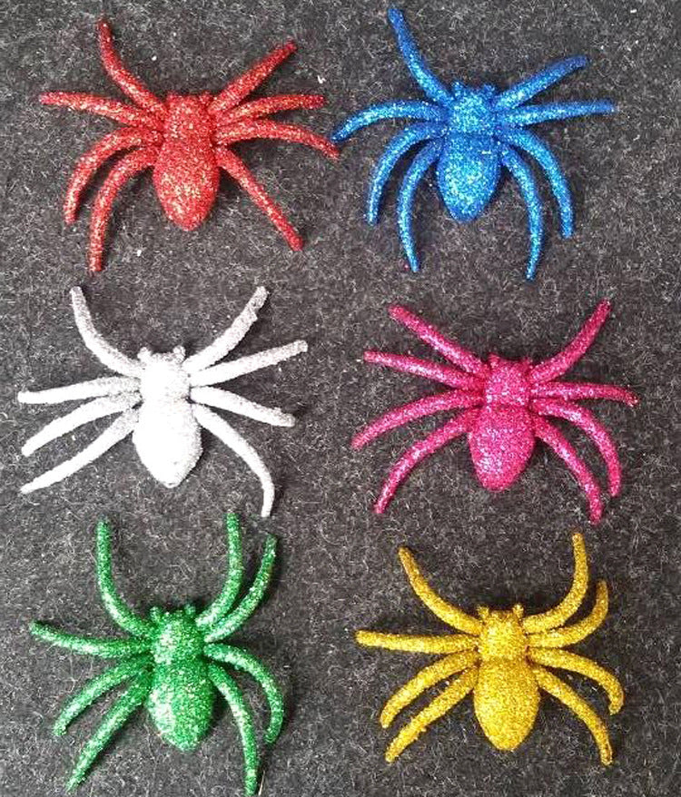 Glittery Spider Decoration Set Kalsten
