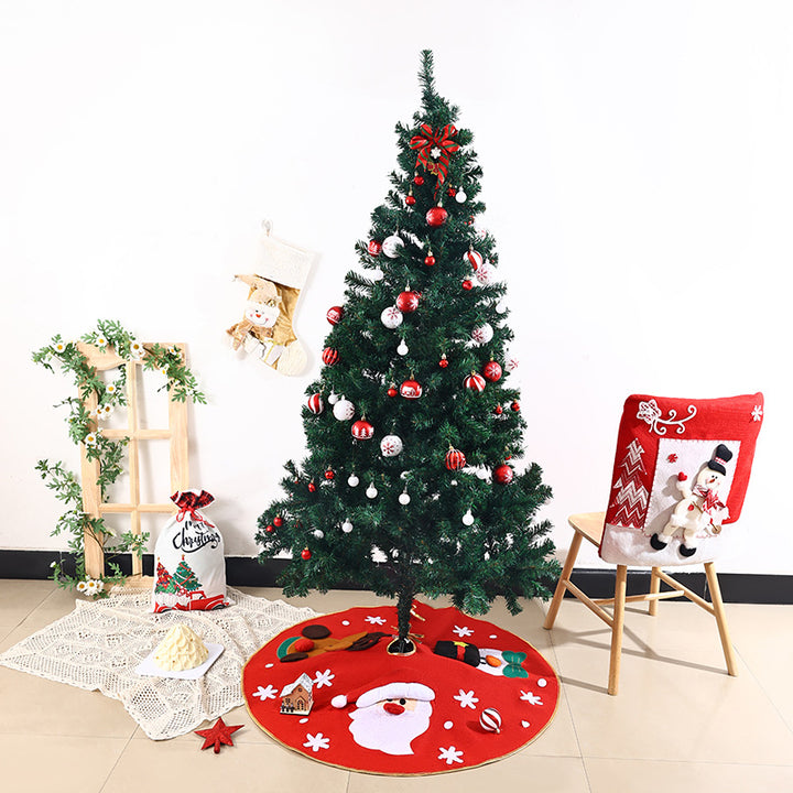 Festive Christmas Tree Skirt with Colorful Motif Kalsten