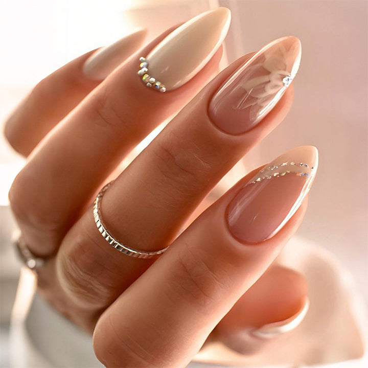 Premium Floral Designed Press-On Nail Set Kalsten