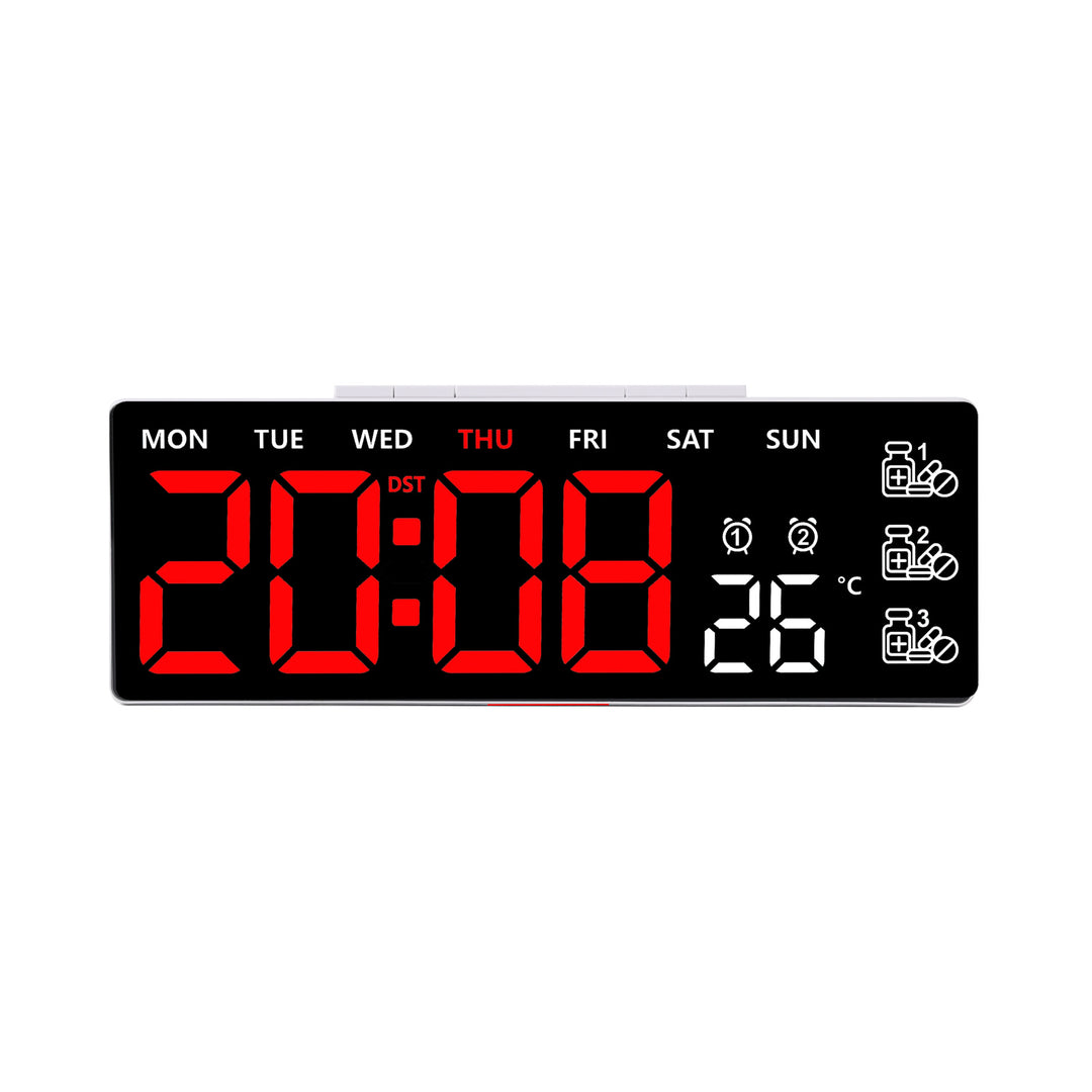 Digital Thermo Alarm Clock with Large LED Display Kalsten