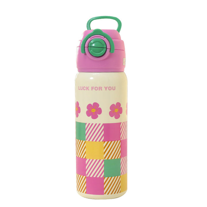 Women's insulated drinking bottle with child-friendly design and practical carrying handle Kalsten