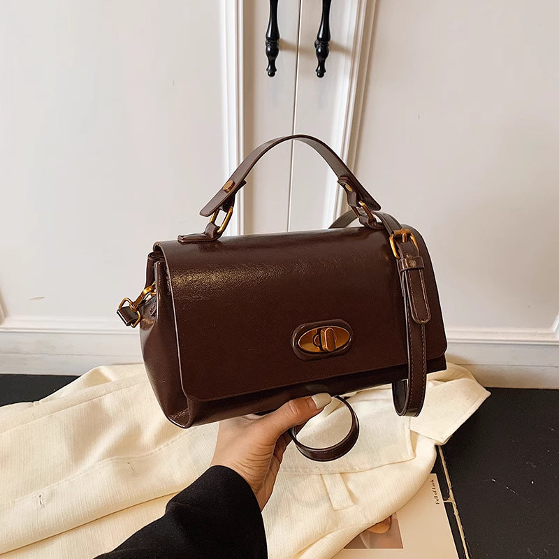 Elegant Structured Handheld Satchel Kalsten
