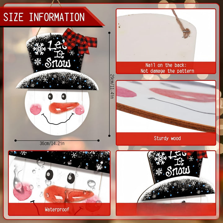 Decorative wooden sign with winter motifs Kalsten