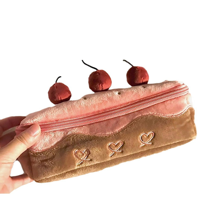 Plush Dessert-Themed Pencil Pouch