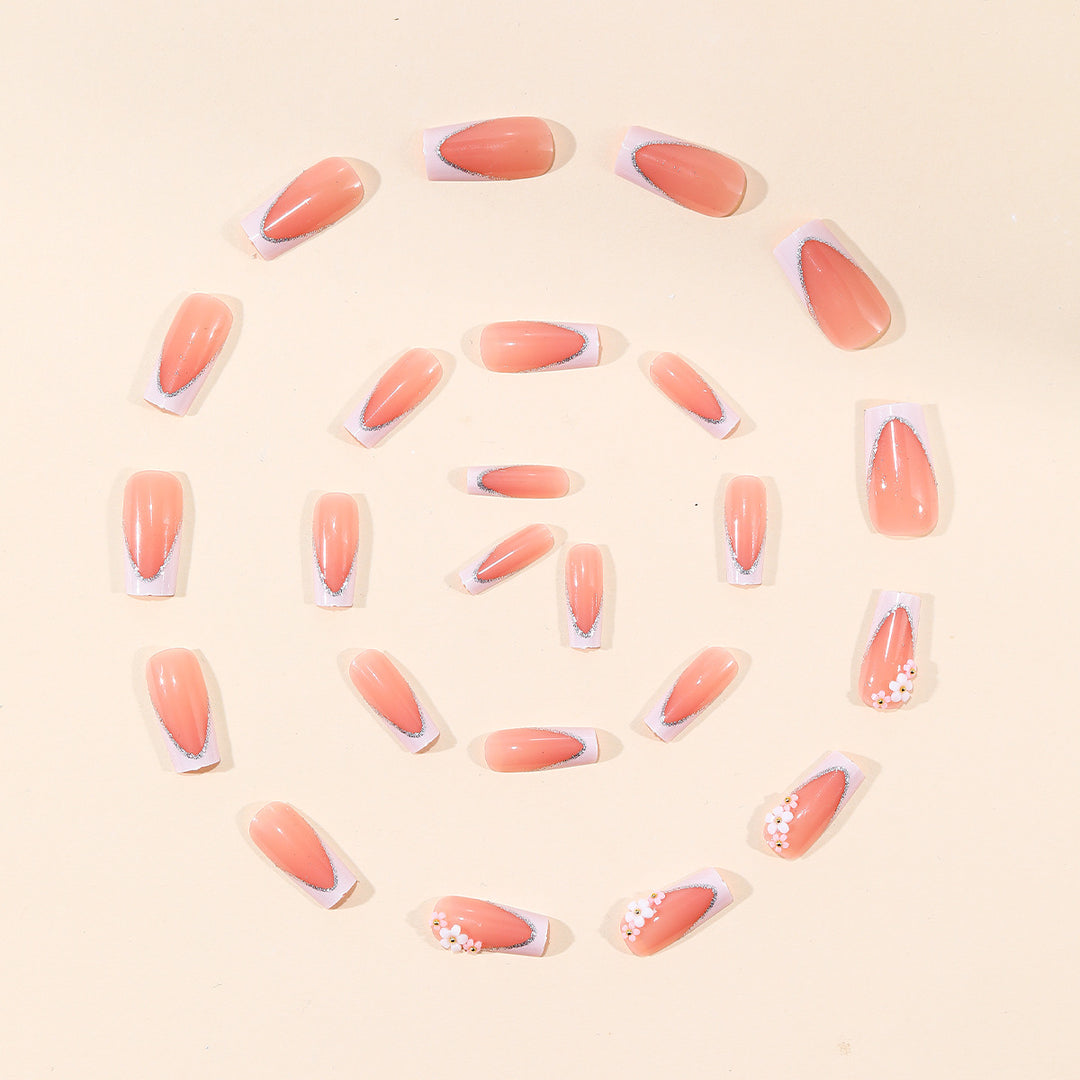 Elegant Floral Accent Nail Art Kalsten