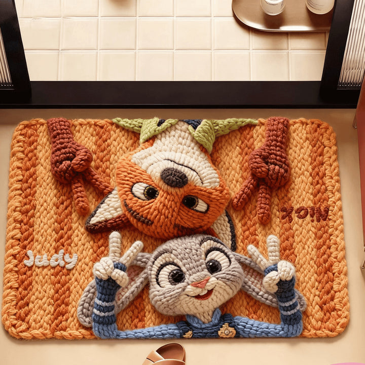 Cartoon-Themed Bath Mat