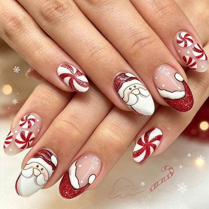Holiday-Themed Press-On Nail Art Set Kalsten