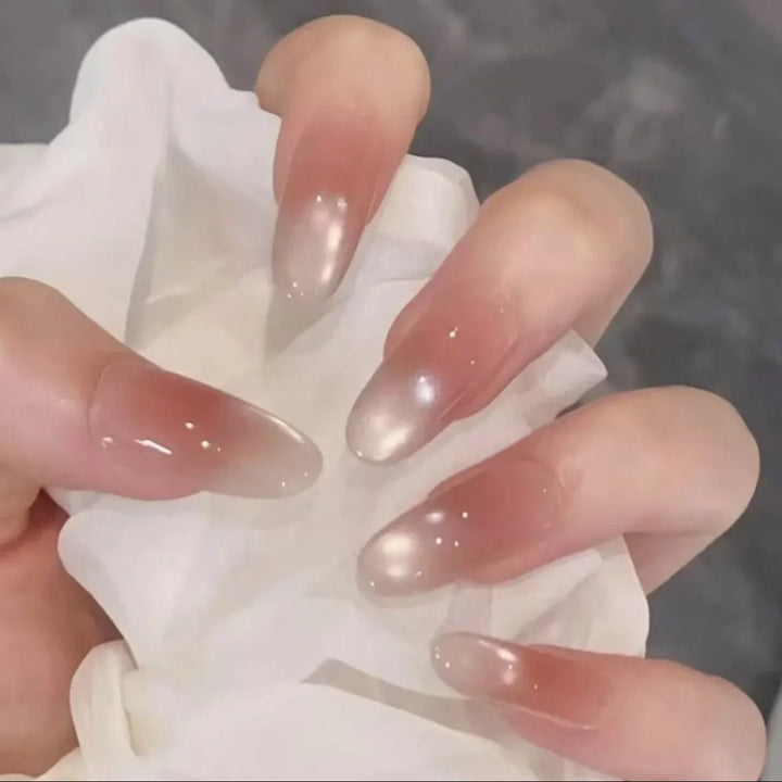 Acrylic nail set with elegant ombre effect and high gloss finish Kalsten