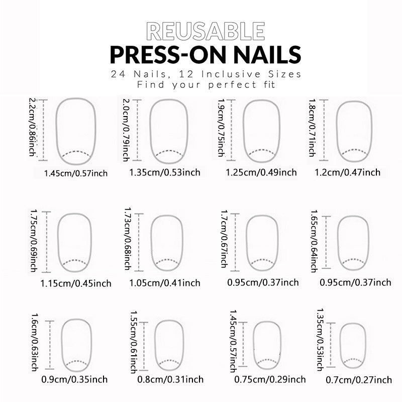 Glossy Almond-Shaped Press-On Nail Extensions Kalsten