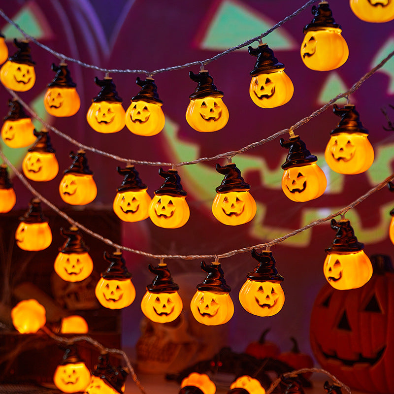 Decorative Halloween string lights with pumpkin motifs Kalsten