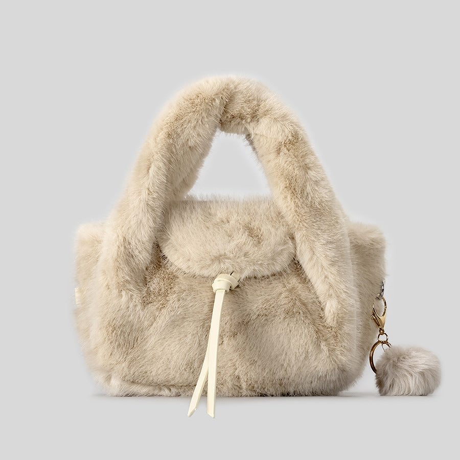 Luxurious Faux Fur Handheld Bag