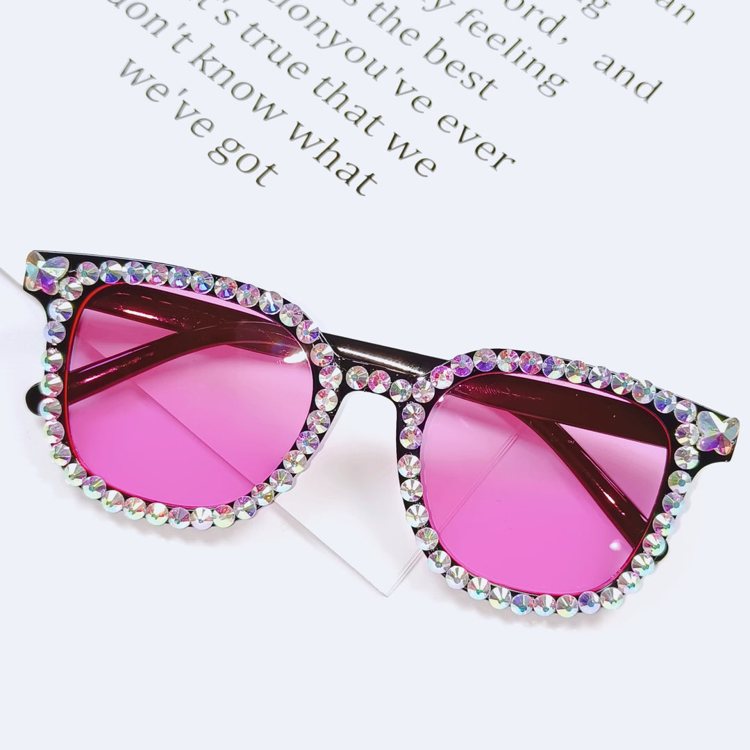 Fashionable Rhinestone-Embellished Sunglasses Kalsten