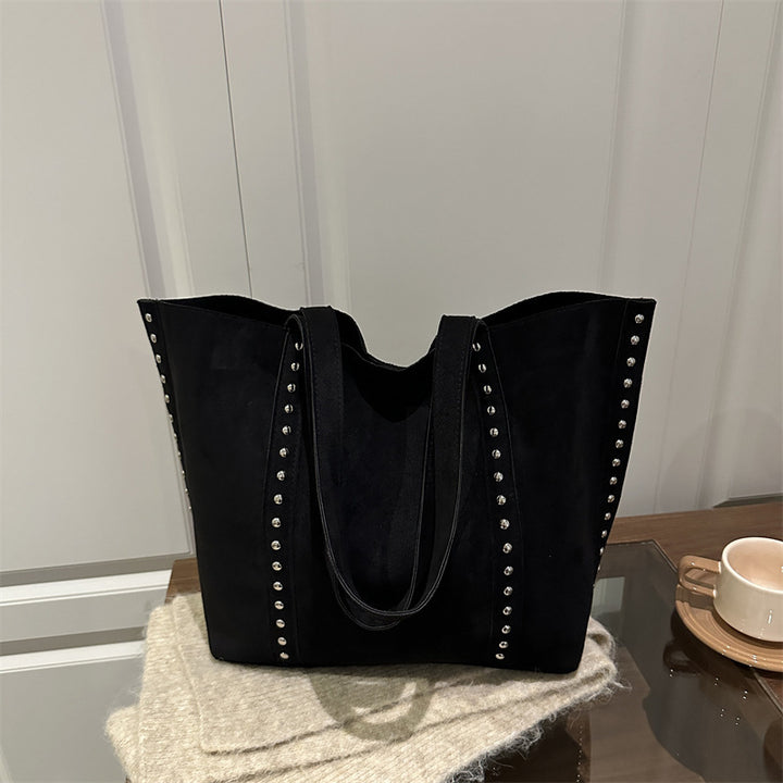 Chic Studded Suede Tote Bag Kalsten