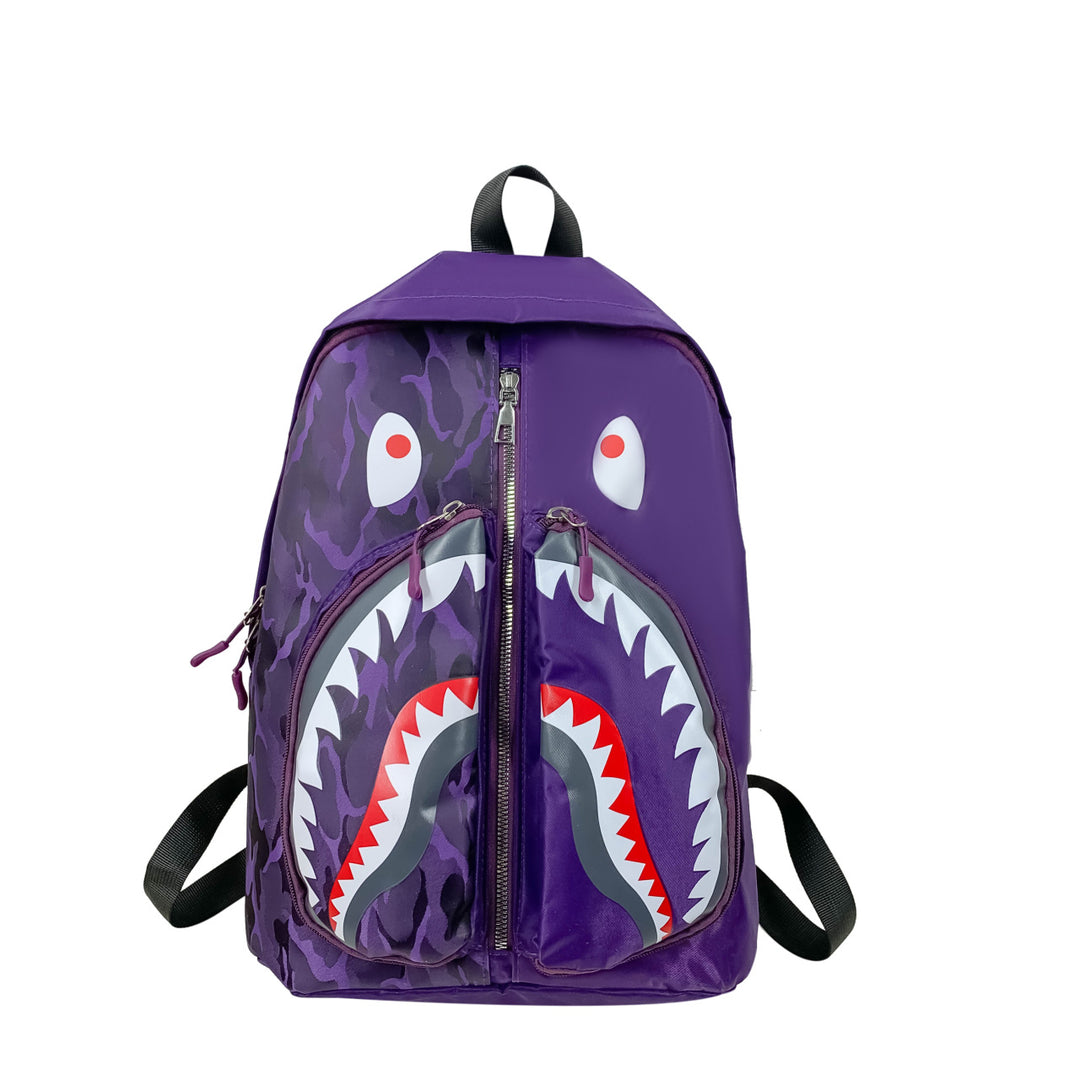 Backpack with Elaborately Designed Shark Motif Kalsten
