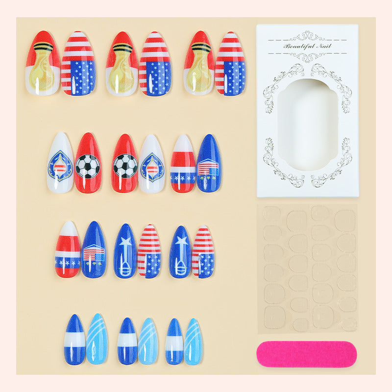 Creative nail art set with sporty and festive motifs Kalsten
