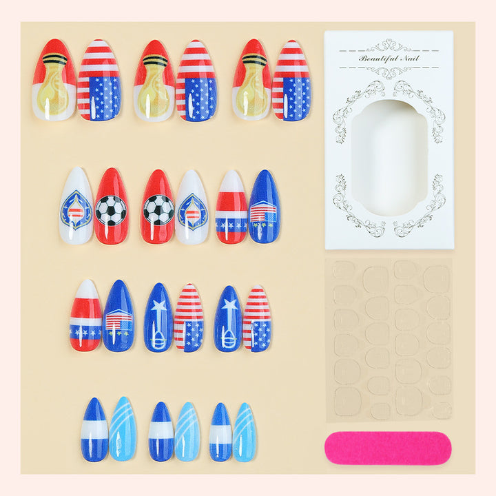 Creative nail art set with sporty and festive motifs Kalsten