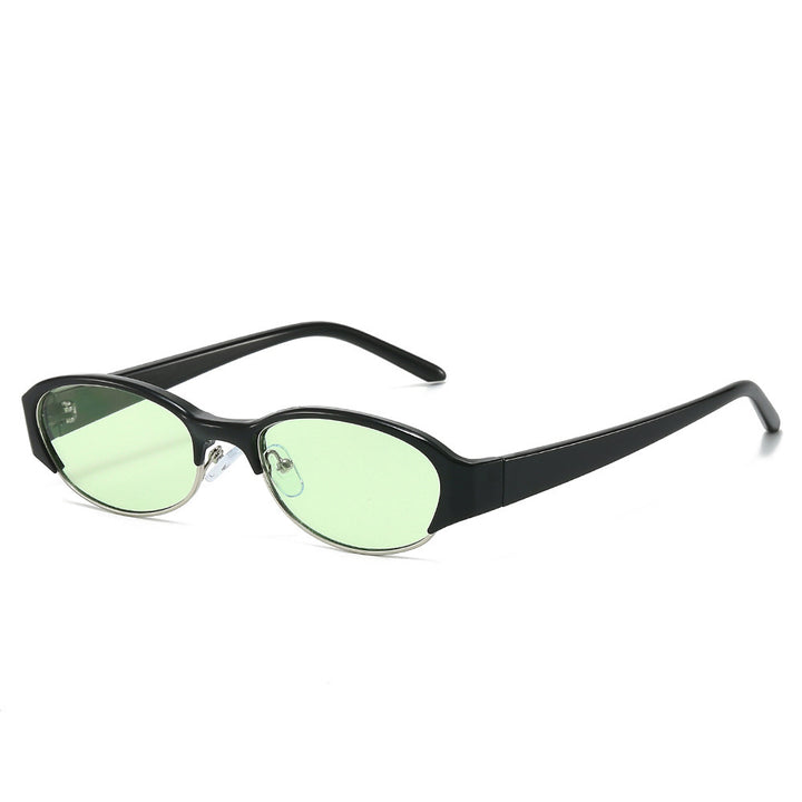 Vintage-Inspired Slim Oval Sunglasses Kalsten