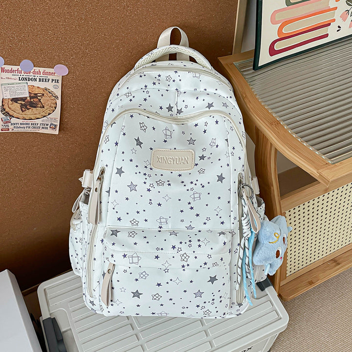Star Patterned School Backpack